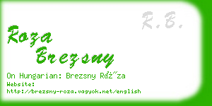 roza brezsny business card